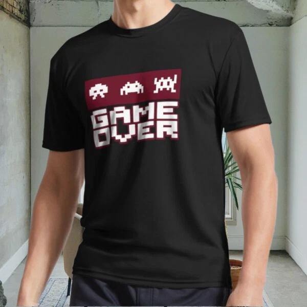 

New Game over Active Logo Men s Black T shirt Funny Size S to 5XL 3XL