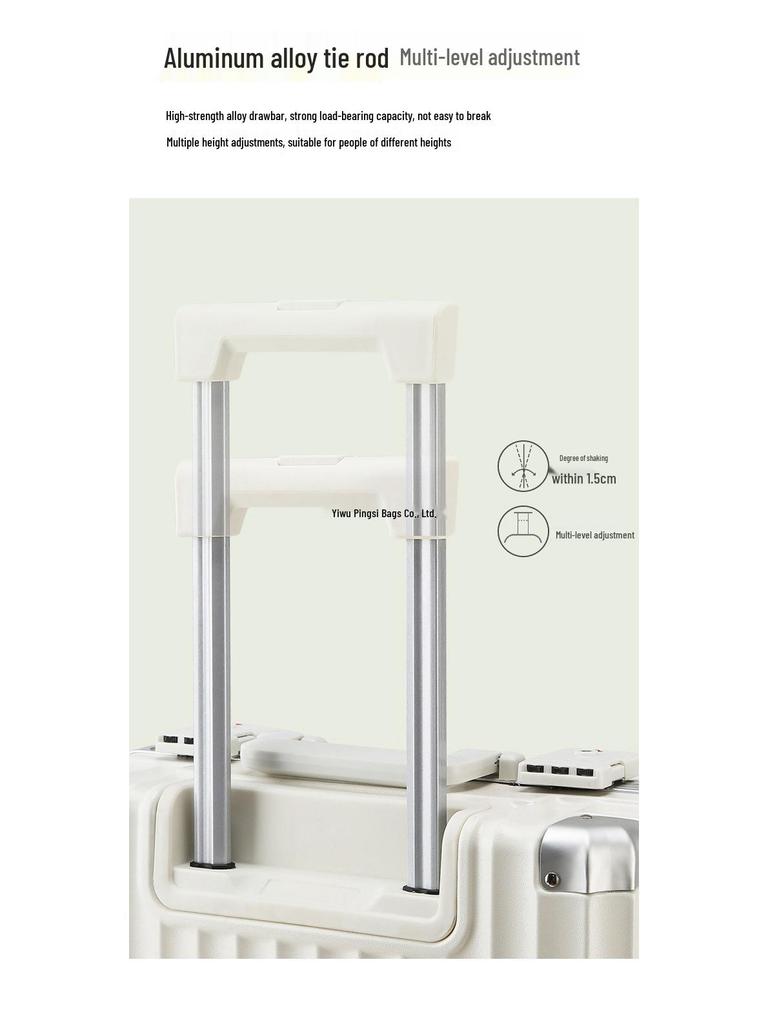 18-inch Lightweight Carry-On Suitcase for Men and Women - Airline Approved, Horizontal Design with Lockable Trolley.