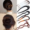 5Pcs/Set U-Shaped Hair Sticks Butterfly Hair Stick Bun Comb for Women Acrylic Geometric Hair Clip Girls Hair Accessories