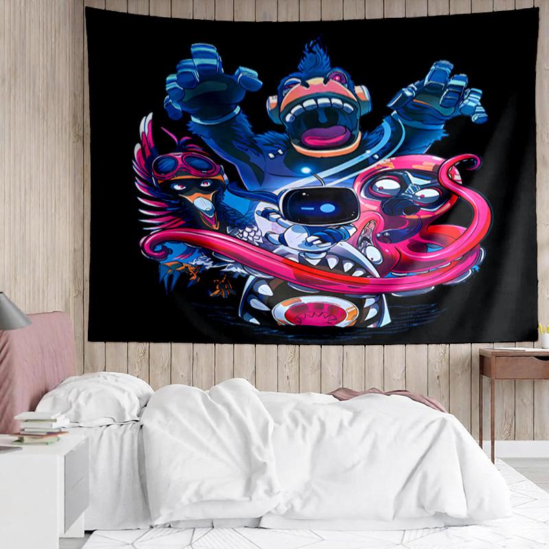 Astro Bot2 Tapestry for Bedroom Aesthetic Classroom Tapestries Wall Hanging for Living Room Dorm Office,Ideal Creative Gift