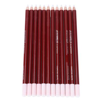 White Charcoal Pencil Wood Professional Sketching Pen Stationery Art Painting Supplies
