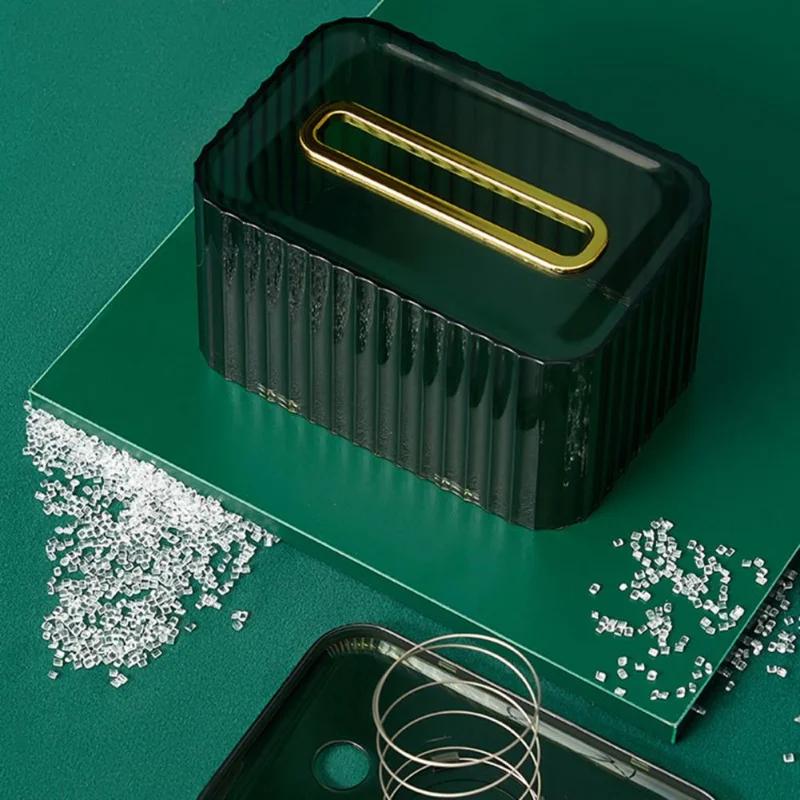 Fashion Tissue Case Bottom Hole Tissue Box Anti-dust Anti-aging Desktop Decoration Tissue Container