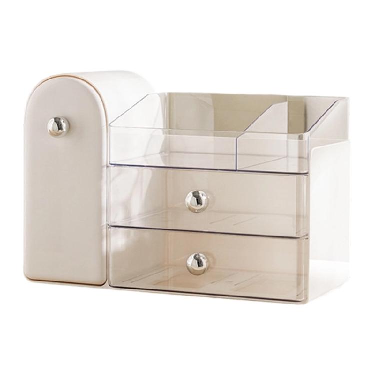

Countertop Cosmetic Organizers Skin Care Storage,Easy to Store Lipsticks Makeup Organizers for Vanity with Brush Holder белый