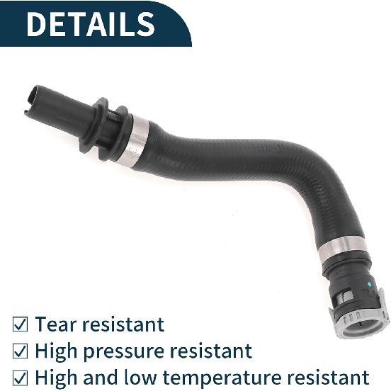Radiator Hose Heater Hose No.30636987 for Volvo S40 2004-2013 Black Rubber 1 Pc Warm Air Outlet Pipe Good Sealing