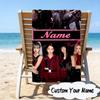 Custom Name Kpop Group Portrait Microfiber Beach Towel Super Soft & Absorbent for Bath, Beach, Travel  Bath Time Accessory, Fan gifts