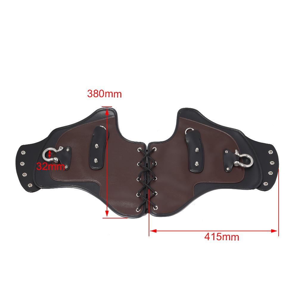 Motorcycle Universal Brown PU Leather Heat Saddle Shield Deflectors For Harley Touring Electra Glide Softail Dyna Sportster 883