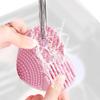 Silicone Sponge Makeup Brush Cleaner Portable Travel Heart Shape Foundation Brush Cleaning Mat Double Sided Cosmetic Brush Washing Pad