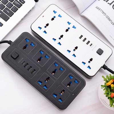 Uluslararası Evrensel Soket Şeridi USB Çok Amaçlı Güç Şeridi Çok Soketli Panel Anahtar Şeridi