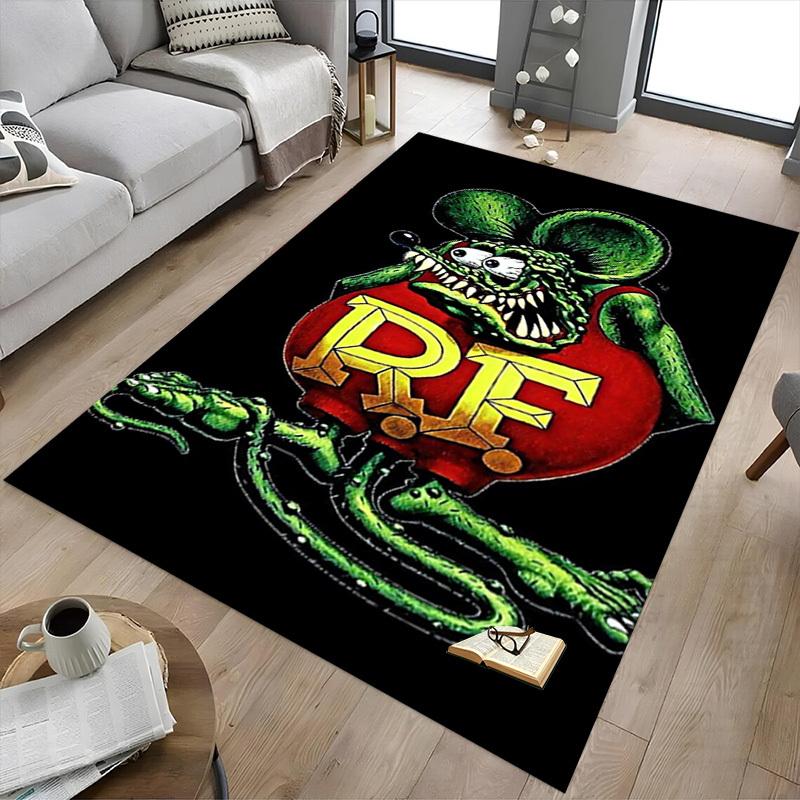 1 stuks Rat Fink Tapijt, Kantoortapijt Buitentapijt Huisdecoratie Vloerkleed Festival
