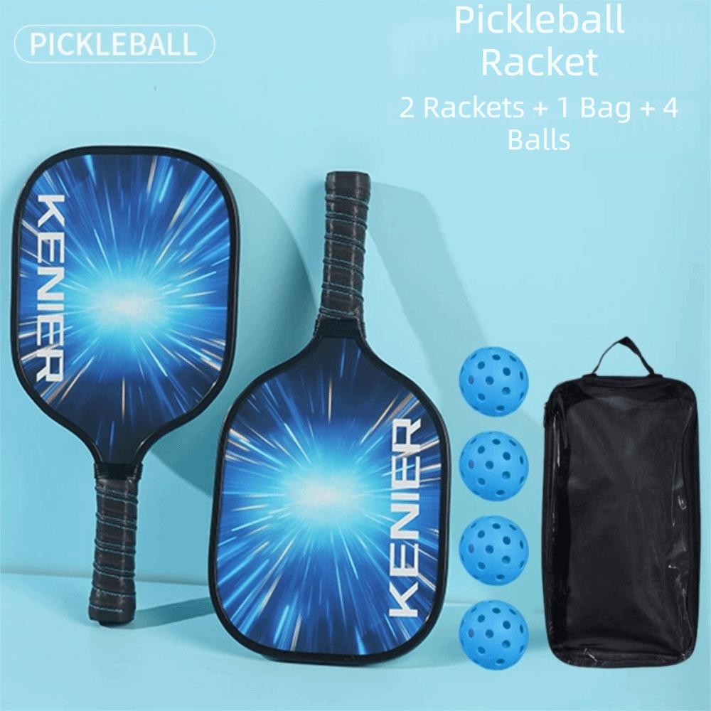 Shockproof Pickleball Paddles Set Non-slip Handle with 2 Rackets & 4 Pickleballs Balls Racquet Kit High Resilience