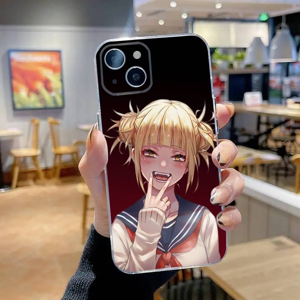 

H-Himikos T-Togas Anime Phone Case For iPhone 16,15,14,13,12,11 Pro,Max,Plus,X,XS,XR,SE,Mini Transparent Silicone Soft iPhone13
