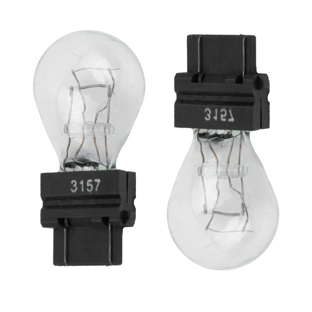 2 Pack 3157 12V 21/5W Clear Shell Tail Signal Brake Light Bulbs Replacement