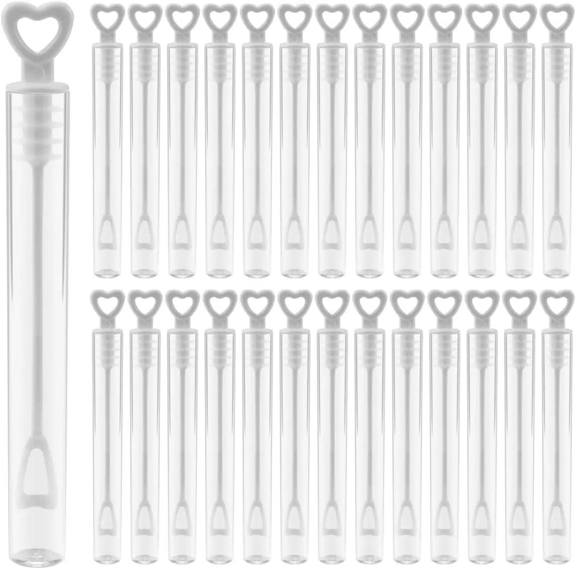 

100/50/20/10pcs Transparent Love Heart Bubble Tube Soap Bottle Bubbles Wand for Baby Shower Birthday Wedding Party Decor Favors 10PCS