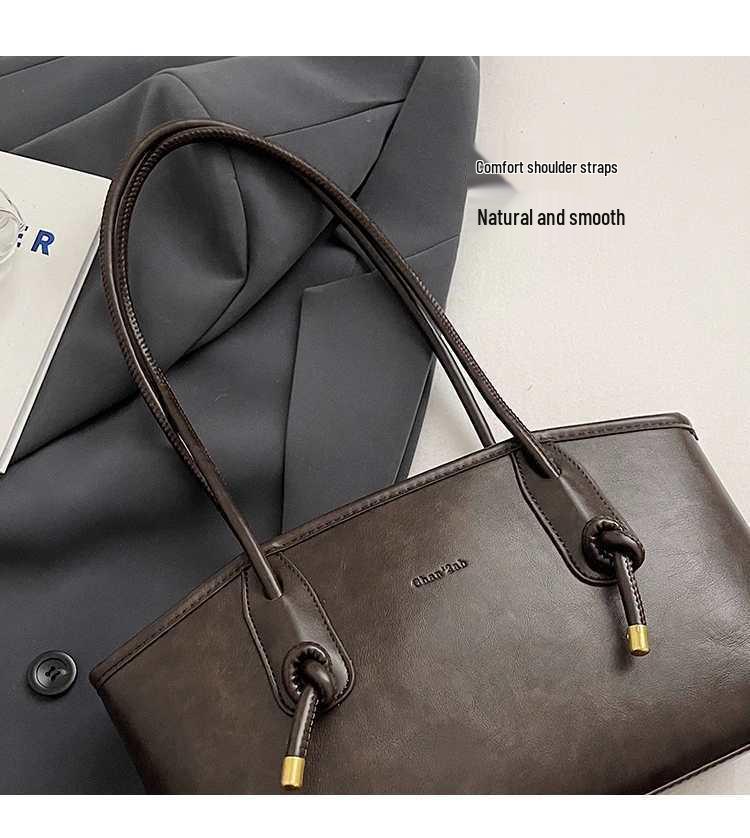 2025 High-End Retro Women's Large Capacity Autumn Commuter Tote Bag