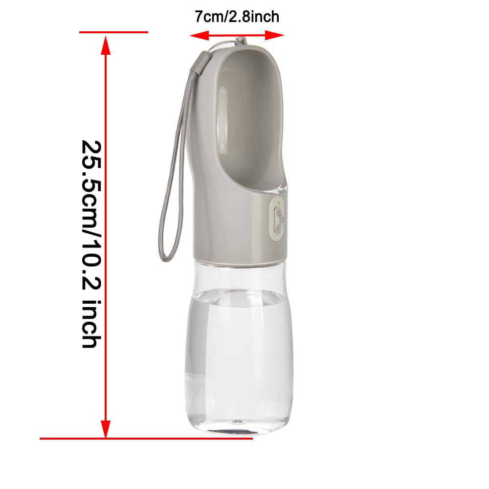 

2 In 1 Portable Dog Water Bottle Cup PET Material Traveling Drinking Pet Bowl Outside Feeding Puppy Water Container with Strip