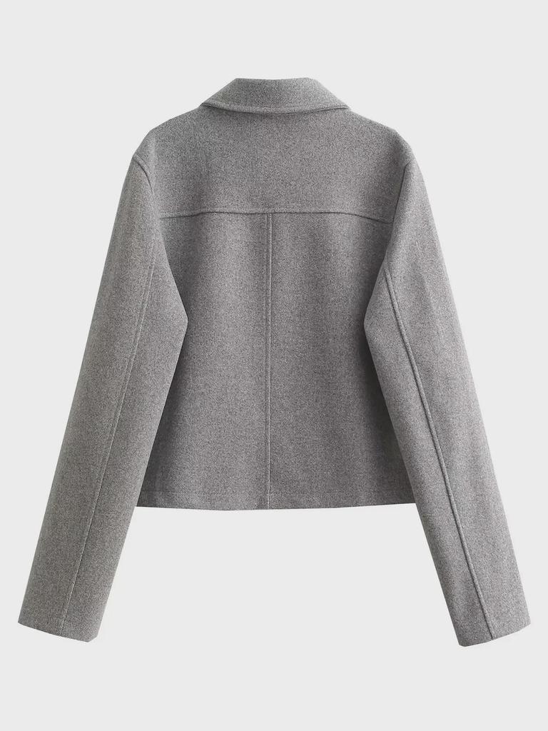 2023 Damen-Revers-Einreiherjacke mit weichen Metallknöpfen, erhältlich in zwei Farben – europäischer und amerikanischer Stil