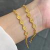 Gold & Silver Peace and Joy Bracelet - Vietnamese Sand Gold, Niche Design, Elegant Style
