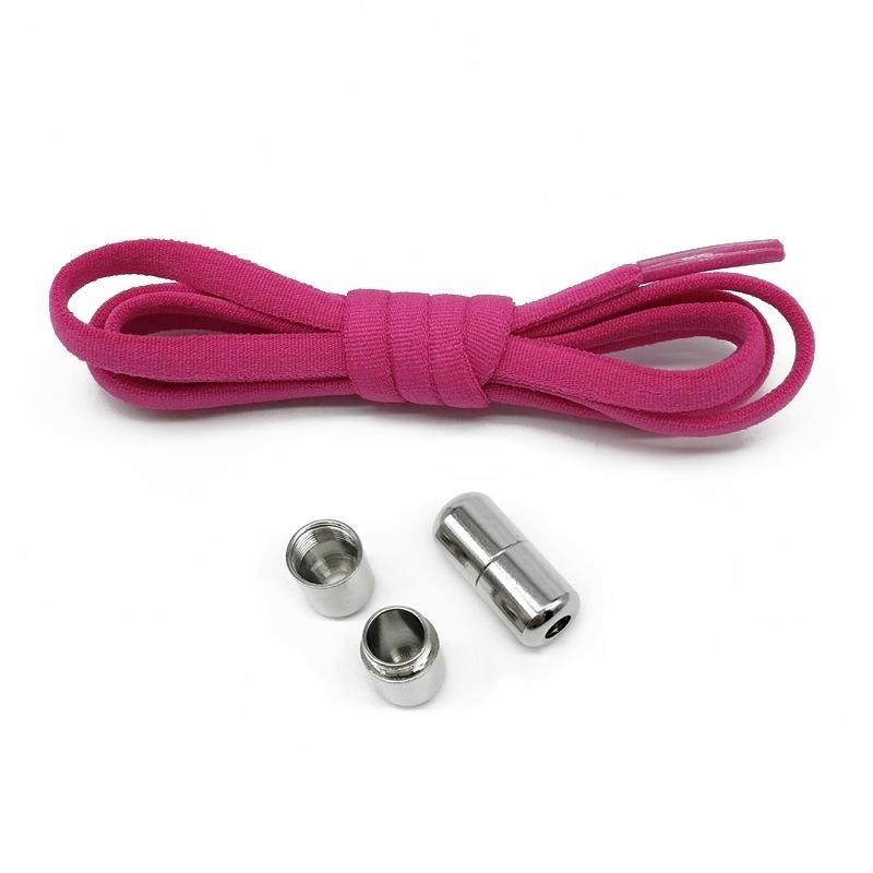 Semicircular No-Tie Elastic Shoelaces with Metal Capsule Buckle Shoe Accessories
