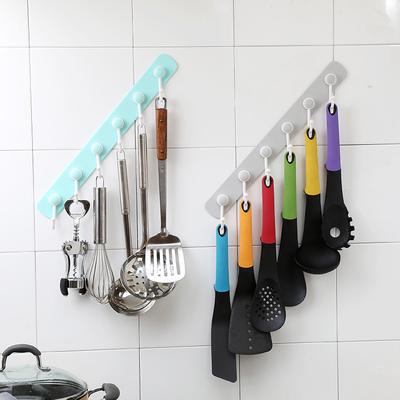 Multifunktions-Küchenaufbewahrungshakenhalter mit 6 Haken, Wand-/Türhaken für Löffel, Schaufel, Badezimmer, Küchen-Organizer