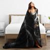Black Cat Throw Blanket Soft Cozy Plush Warm Fleece Blanket for Sofa Couch Bed