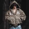 Y2K Vintage Harajuku Leo-Print Kapuzen-Reißverschluss-Sweatshirt Herren Damen Winter Streetwear