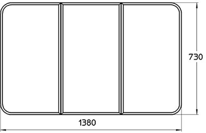 SANEI Combination Bath Set of 750 X 1400 X 1400 Lid, 3, Mm, White, W785-750