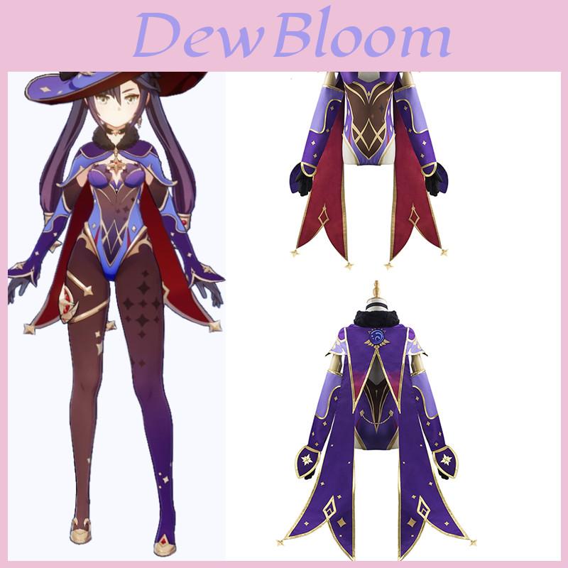Genshin Impact Mona Cosplay Kostüm Komplettset Hochwertige Baumwolle Exquisite Details