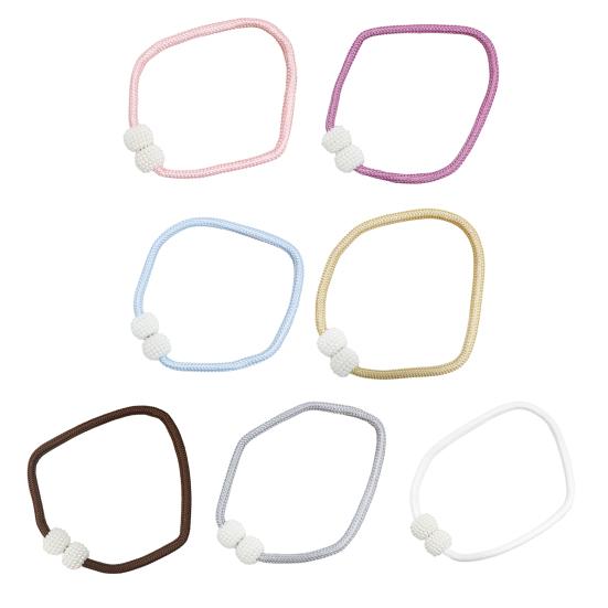 1 Pair Magnetic Curtain Straps Faux Pearls Decor Decorative Braided Ropes Curtain Tiebacks Curtain Accessories