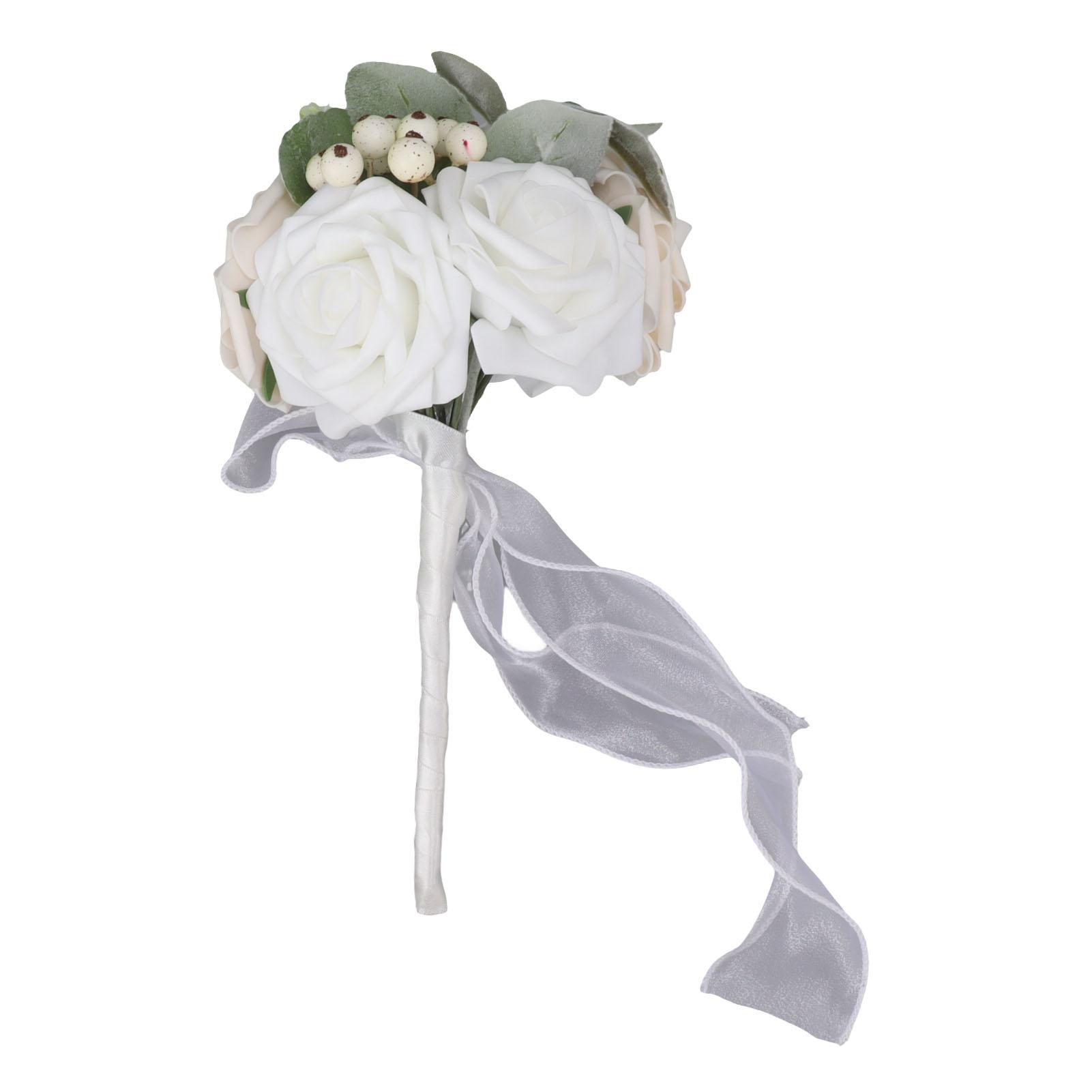 

Весільний Букет Яскравий Колір Квіти для Тримання Романтичні Ручної Роботи Елегантні Квіти для Вечірок Офісів Магазинів Садів Type 4