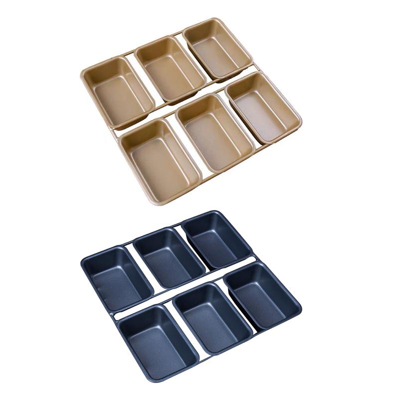 6/12 Cups Cake Mold Square Mini Bread Burger Muffin Non-Stick Cupcake Mold For Household Baking Pan Oven Trays Cake Tools