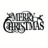 1 Piece Classic Metal Merry Christmas Hanging Ornament, Festive Decor for Home Kitchen Office Featherless No Electricity Needed