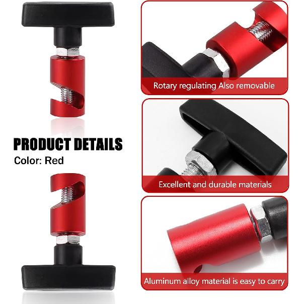 2 PCS Car Engine Hood Support Rod Replacements, Multi-Purpose Metal Vehicle Hood Strut Clamp-Lifting Tools, Universal Anti-Slip Durable Automotive