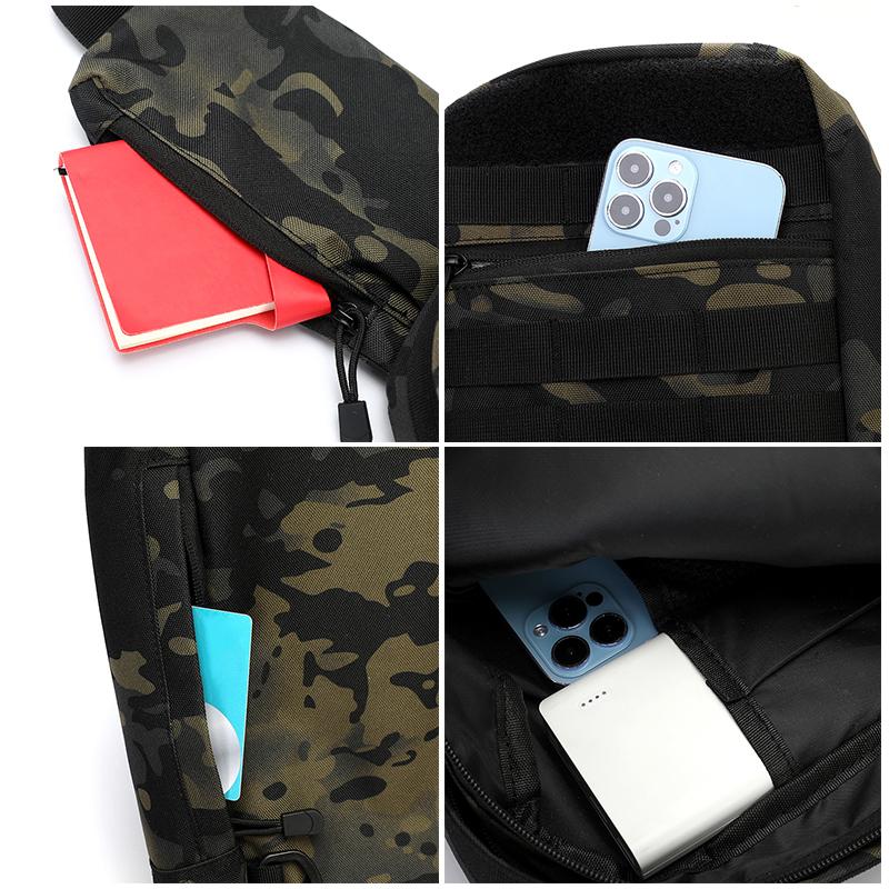 Outdoor Camping Chest Bag for Men Camouflage Backpack Travel Cycling Mountaineering Crossbody Waist Shoulder Sling Tactical Bag