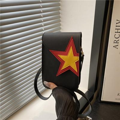 Solid Color Simple and Fashionable Vertical Square Small Bag Women's Bag Spring and Summer New Messenger Bag Mobile Phone Bag