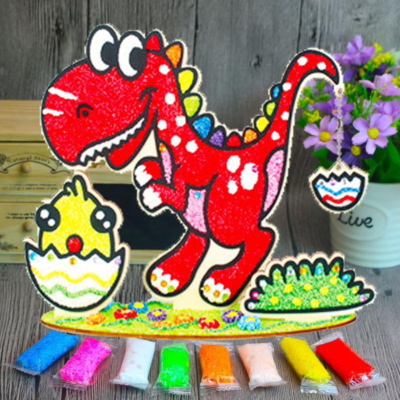 3D Wood Snowflake Clay Painting Children DIY Creative Colorful Mud Painting  Board Art Painting Tool Child