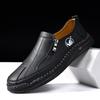 Summer Plus Herrenschuhe Neue Freizeitschuhe aus Leder Herren Slipper Low Top Handgefertigt Genähte Board-Schuhe