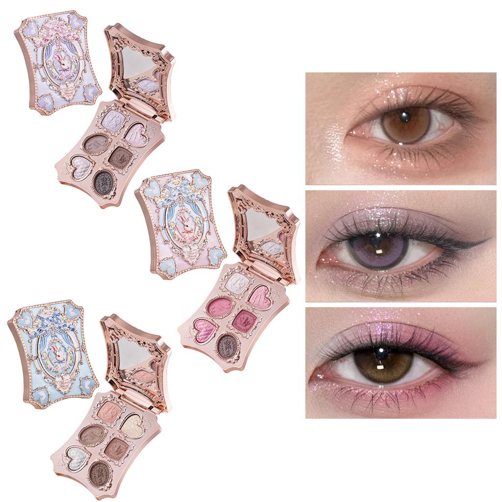 Flower Knows 2026 Bunny Garden Oogschaduw Palet Schattig Konijn Thema Alles-in-één Cosmetische Collectie met Blush & Highlighter
