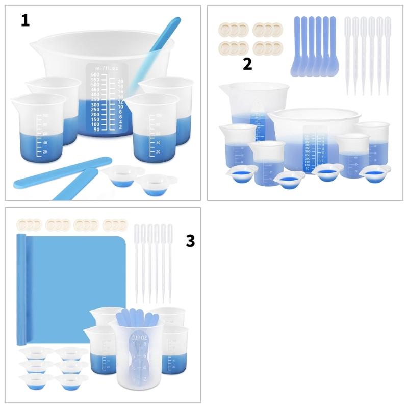 Multipurpose Resin Measuring Cup Set Sturdy Resin Materials Convenient for Craft Enthusiasts and Artists Supplies
