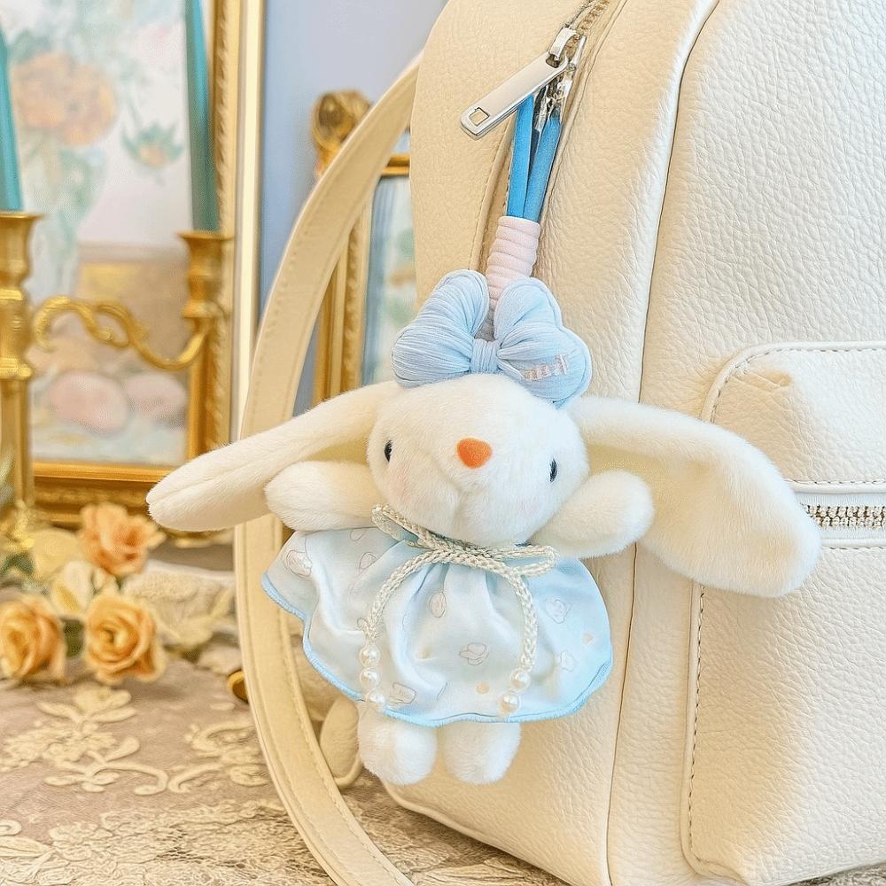19cm Rabbit Pendant Soft Plush Rabbit Key Ring Lovely Plush Keychains Girls Gift