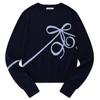 KIRSH Plain Ribbon Cherry Knit [Navy]