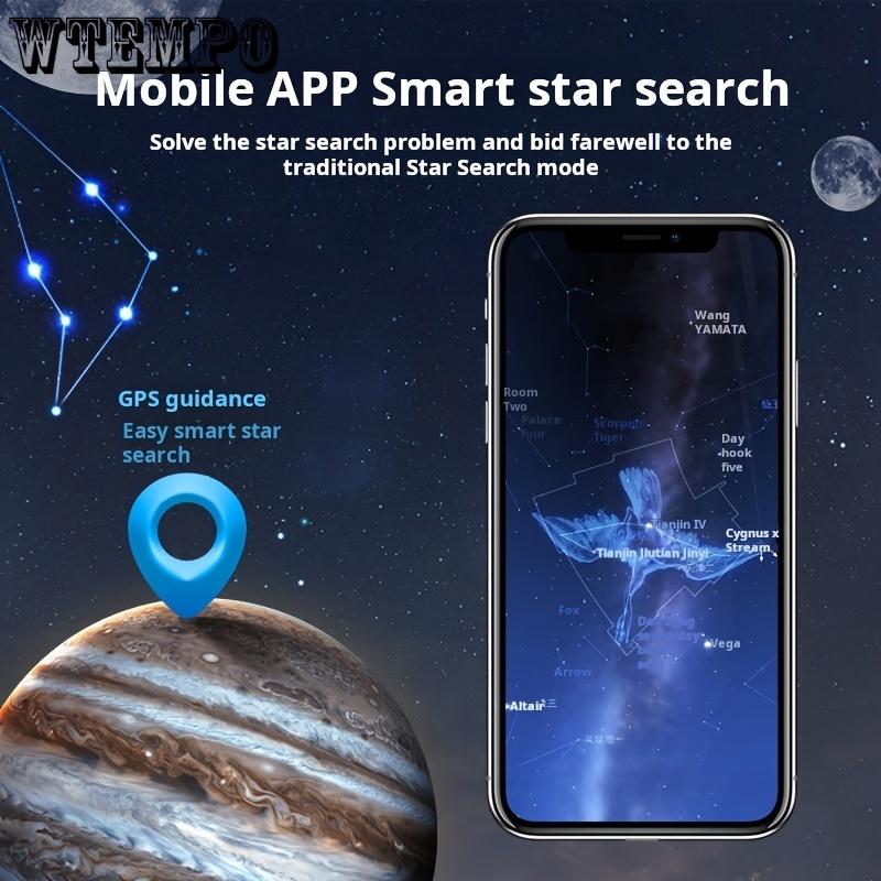 Astronomisk teleskop 114 mm stor blenderåpning med høy overføringslinse kan kobles til mobiltelefonen for å ta bilder