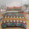 Geometric Bedding Set Bohemian Style Microfiber Abstract Pattern Print Duvet Cover With Pillowcases Teens Adults Bedroom Decor