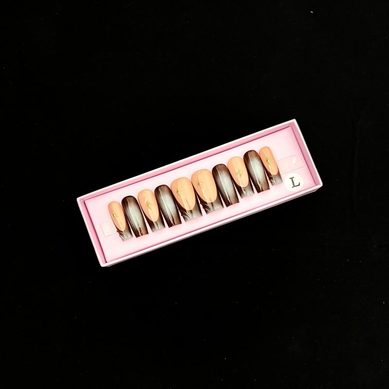INS Hot Selling Accept Customization Duck Shape Artificial Fingernails Manicure False Nails with Glue Stickers Press on Nails