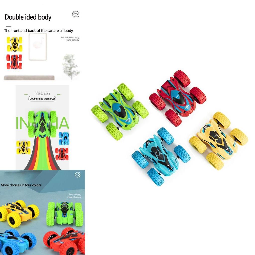 Vibrant 360 Roll Toy Racing Cars For Kids Durable Plastic Mini Car Xmas Gift