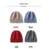 Korean Style Women's Heather Cashmere Knit Beanie: Street Fashion, Versatile, Ear Protection, Casual Postpartum Hat