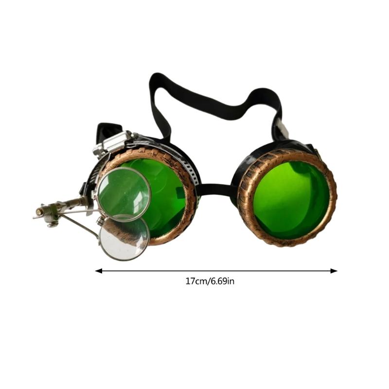 Vintage Steampunk Goggles Welding Glasses Halloween Face Mask Cyber Goggles Cosplay Costume for Womens and Men Gifts