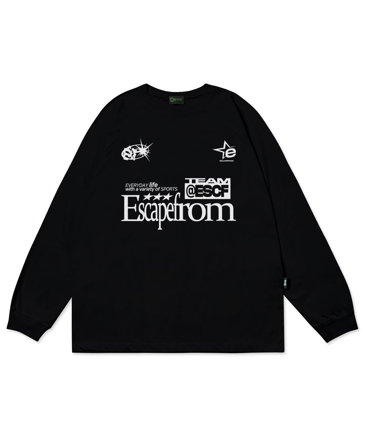 Escape From White Escf Sports Print Long Sleeve All Black M