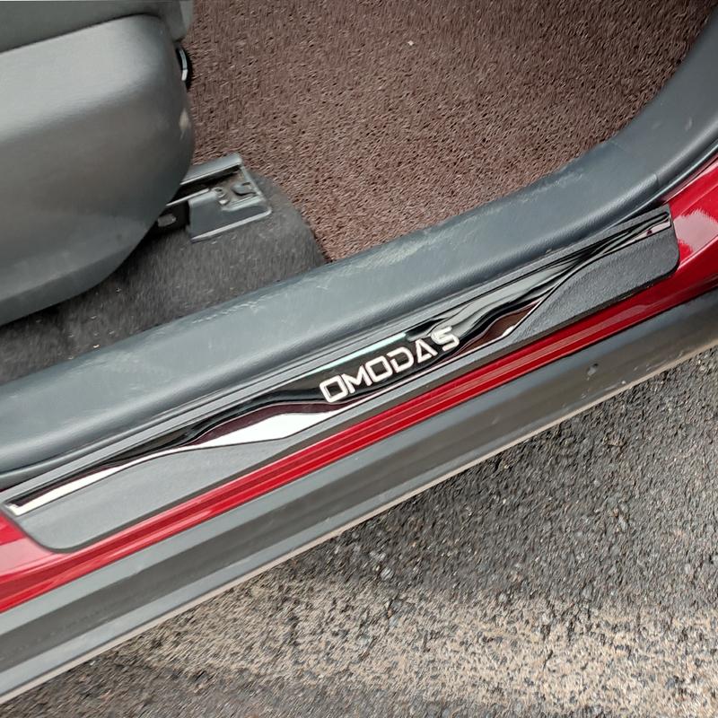 Für Omoda 5   2024 2025 Türschwellen-Schutz Schmutzfänger Pedalschwelle Styling-Aufkleber Schutzleiste Autozubehör