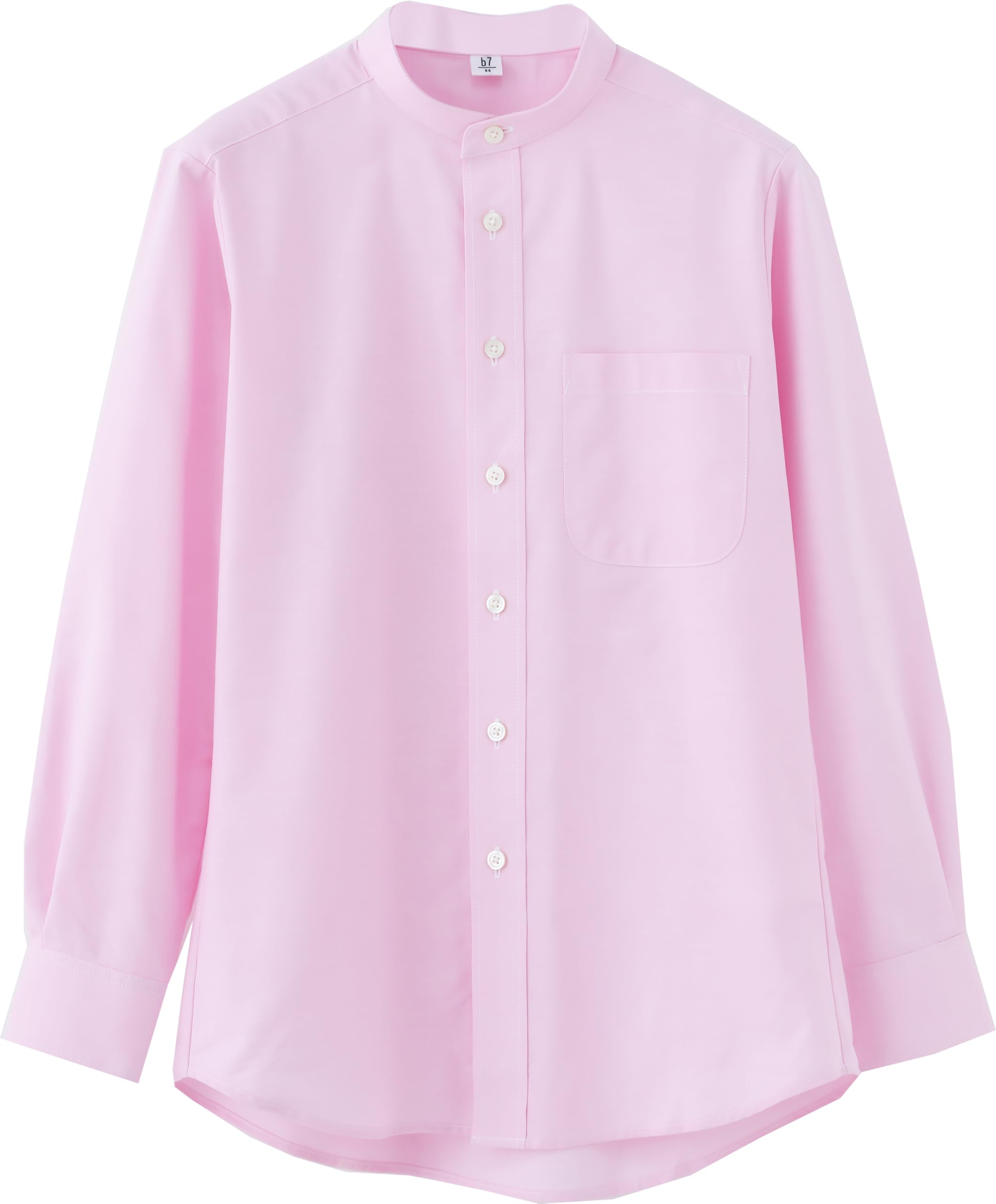 

Seven Uniform GH7021-2 Long Sleeve Stand Collar Oxford Shirt, Pink, SSS