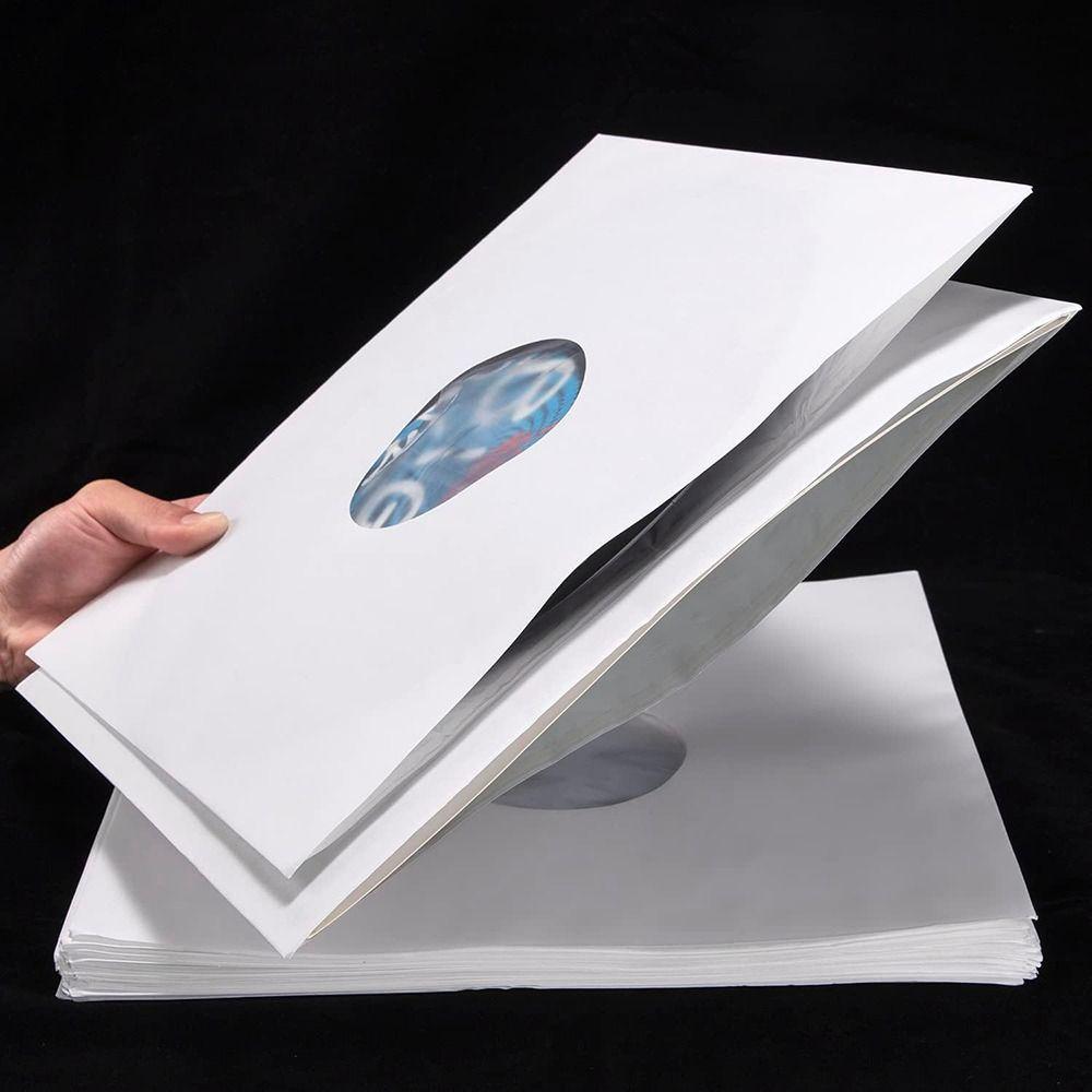 Paper & Poly Lined LP Record Cover Black White Vinyl Outer Sleeves New Record Storage Bags